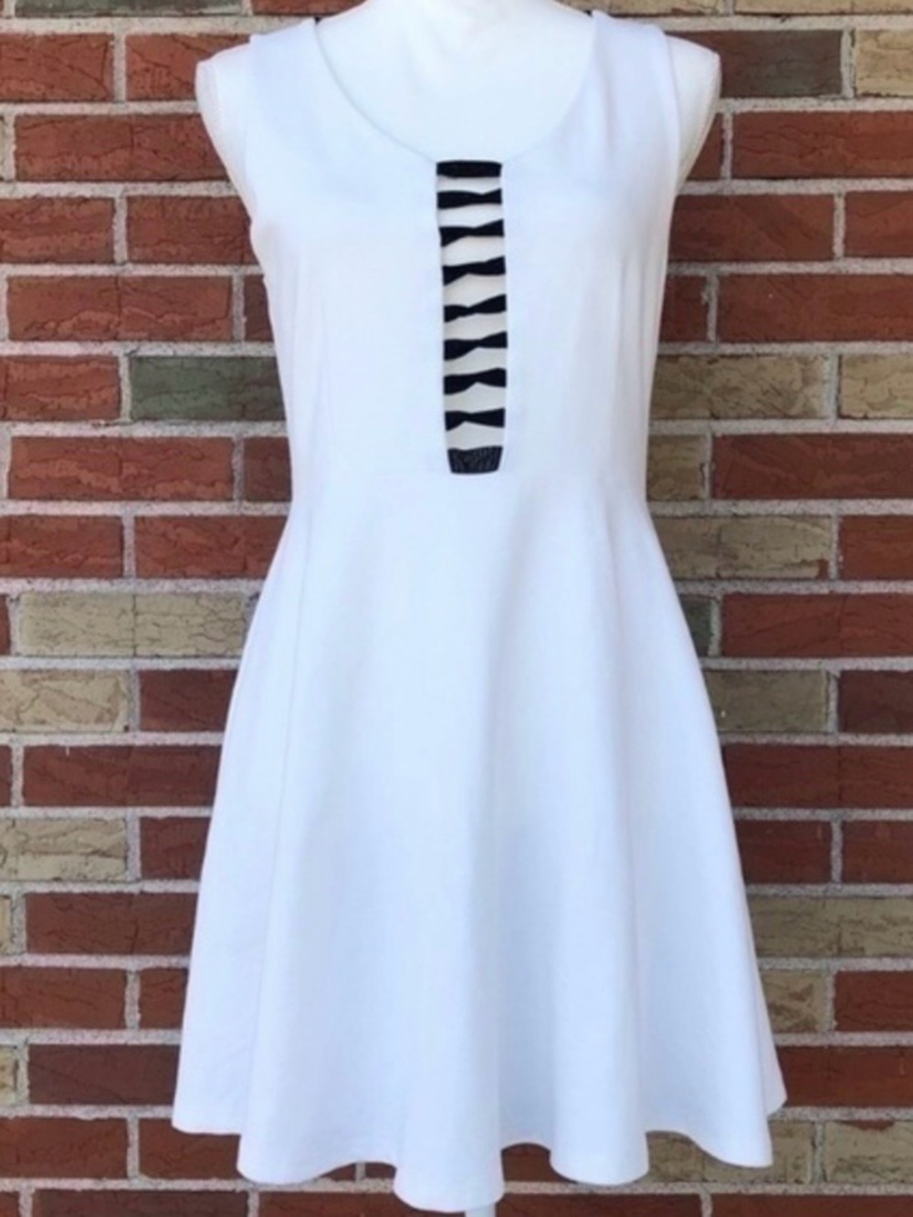 Romeo & Juliet Couture White Black NWT Mesh Fit & Flare Mini Dress 👗